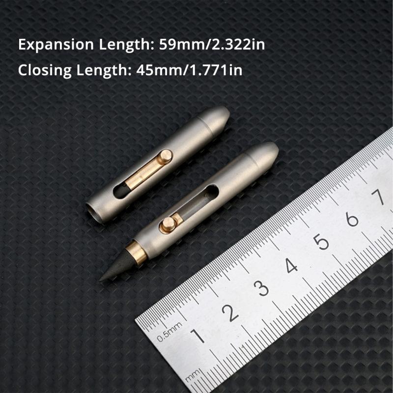 Мини-вечный карандаш для кемпинга и походов, компактная мини-ручка из сплава для письма для кемпинга на открытом воздухе и путешествий