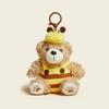 Мультяшный плюшевый брелок для ключей с изображением животного, кулон, забавный брелок для ключей в виде медведя и пчелы для девочек