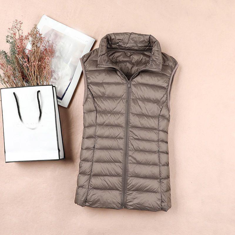 Autumn Winter Women's Down Jacket Women Vest Sleeveless Waistcoat Warm Lightweight Puffer Jacket Female Tops Outwear