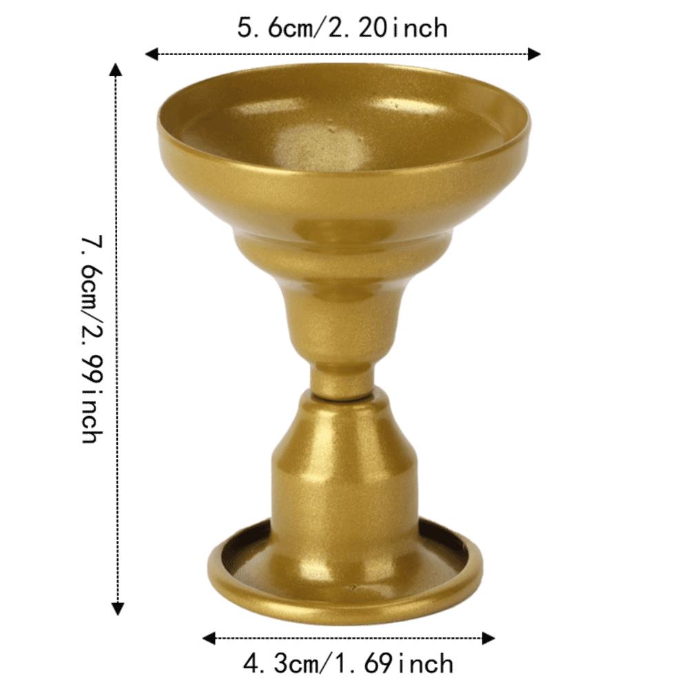 2pcs Tabletop Decor Candle Holder Gold Desktop Candle Stand Candlestick Holder Dining Table Decor