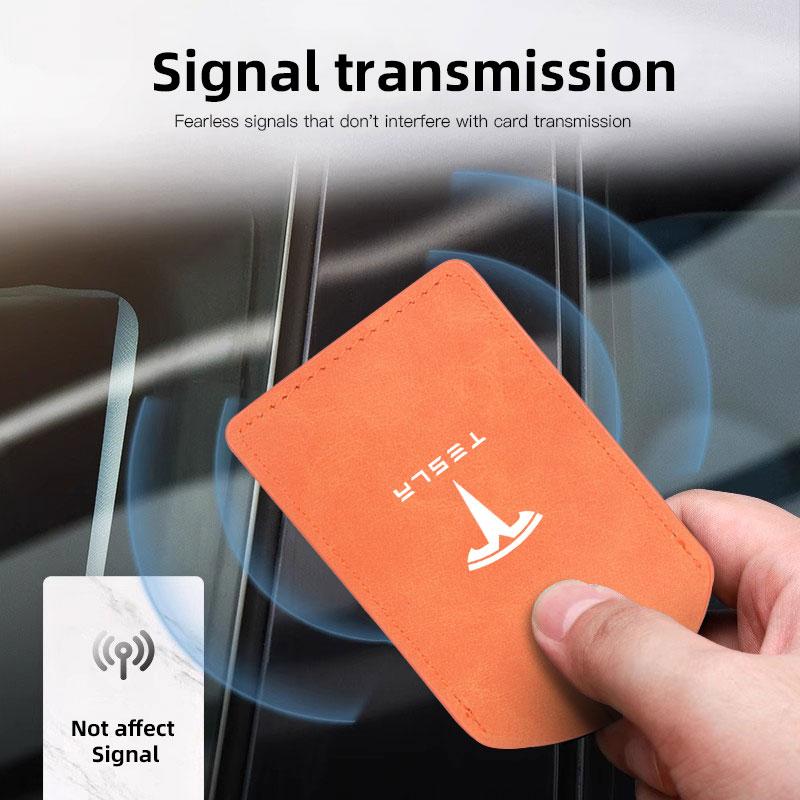 TCFJN1 1Pcs Suede Car Smart Remote Key Card Case Cover Protector Shell Holder Auto Keychain Accessories For Tesla Model 3 Model Y 2020