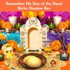 Soaoo Dia De Los Muertos Ofrenda Shadow Box, Wooden Day of The Dead Shadow Box, Skull Papel Picado Day of The Dead Decorations, Altar Ofrenda