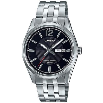 Мужские часы, коллекция Casio MTP-1335DJ-1AJF, серебристый корпус из нержавеющей стали