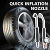 Car Tire Air Pump Air Nozzle Auto Tire High Pressure Air Pump Nozzle For Bicycle Car Inflatable Quick Inflation Nozzle Dual-Head