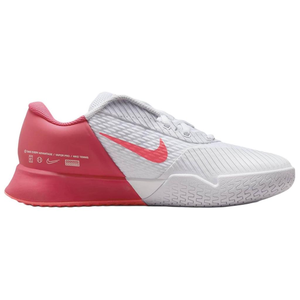 Nike Court Air Zoom Vapor Pro 2 HC White Aster Pink Women Sneakers Crimson-Tint Hot-Punch DR6192-107