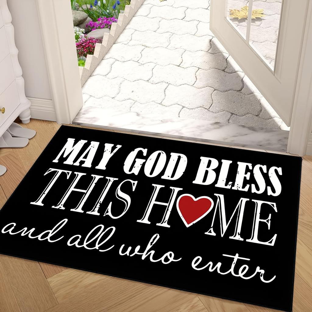Printed Entrance Mat Non-Slip Diatomaceous Earth Door Mat & Absorbent Bathroom Mat