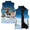 Men's Casual And Fashionable Sleeveless Vest, Solid-color Printed Cotton Jacket