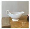 Creative Pure White Ceramic Coffee Small Milk Cup Pot Pot Steak Cup Sauce with Handle Size Sugar Jar Milk Spoon Beak
