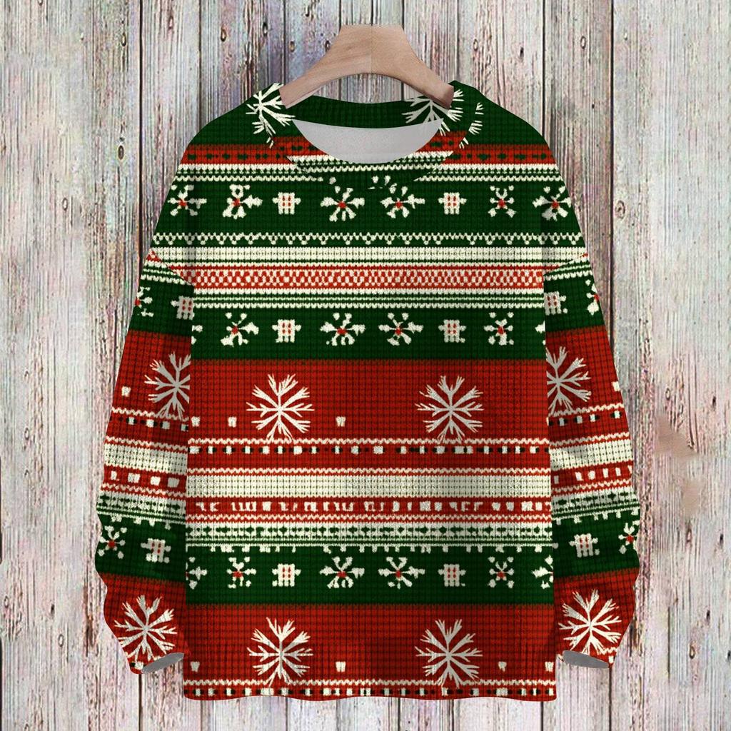 Рождественские толстовки для детей, вязаные свитера для мальчиков и девочек, симпатичные рубашки, осенние свитера с круглым вырезом, топы