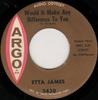 7inch Record ETTA JAMES - Would It Make Any Difference To You 5430 Argo 1962 US Soul/Funk Used