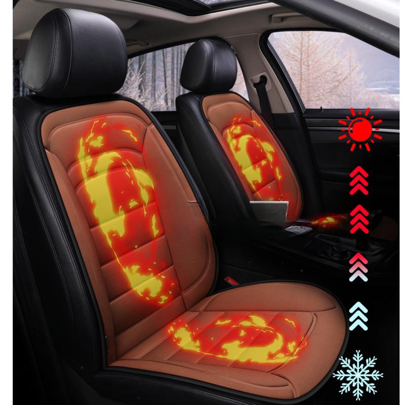 12v 1/2pcs Car Protective Cover Heating Pad Heating Car Seat Auto Parts Auto Parts Seat Cover Heated Seats Winter Warmer
