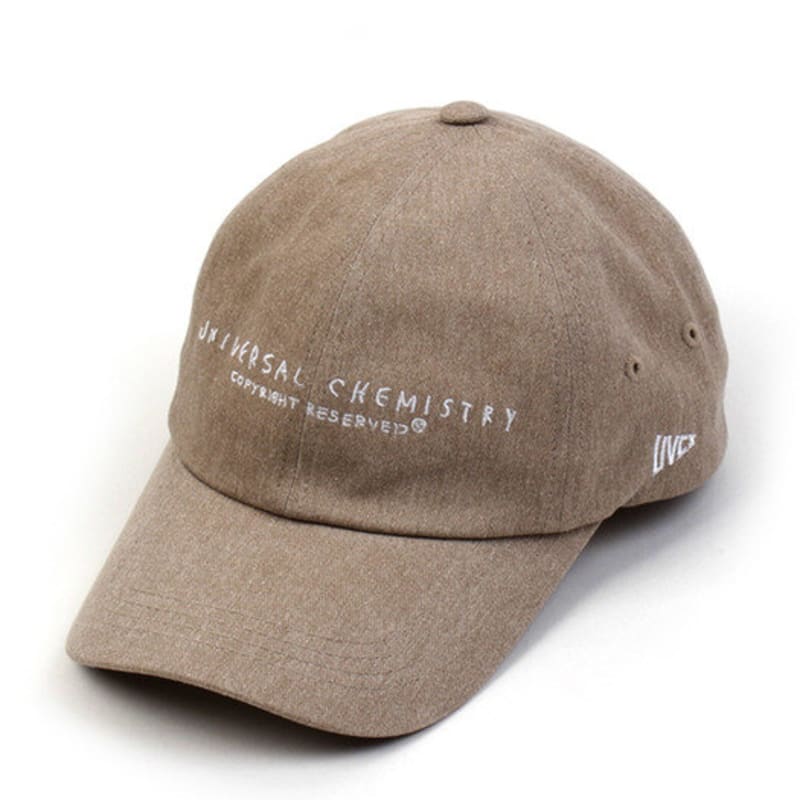 Universal chemistry Washing Beige Logo Low Ballcap Washing ball Cap