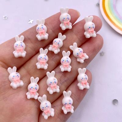 50 шт., красочные мини-кролики из смолы, камень с плоской спинкой, альбом для скрапбукинга, свадебная аппликация, декор, ремесло, сделай сам, товары для дизайна ногтей, ювелирные изделия