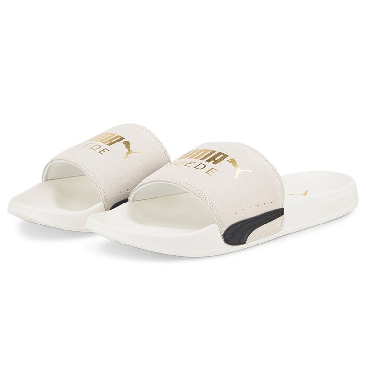 Puma Leadcat 2.0 Suede Classic Slide Marshmallow Unisex Sneakers White Team-Gold 384872-02