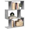 VidaXL 3-Tier Room Divider Shelf Concrete Grey 70x24x97 Cm, Bookcase, Book Holder, Shelf 858114