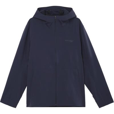 SAUCONY Серия для беговых тренировок Однотонная дышащая куртка с капюшоном и длинными рукавами на молнии Унисекс куртки Темно-синий SC2240200A-DA16