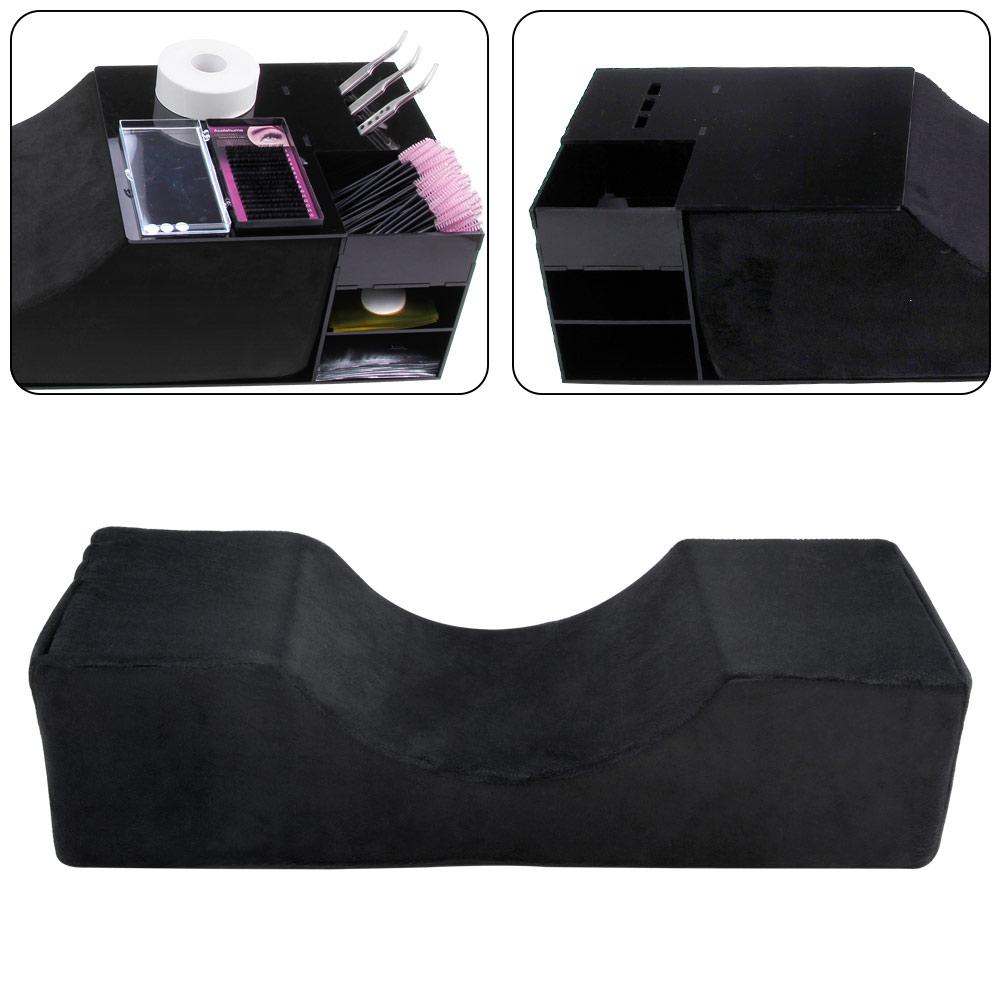 Подушка для наращивания ресниц, мягкая прививка ресниц, макияж, салон, пена с эффектом памяти, поддержка шеи, профессиональная с карманом