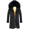 New Winter Full Mink Jacket Men's Long Knee-length Fur One-piece Mink Liner Mink Coat