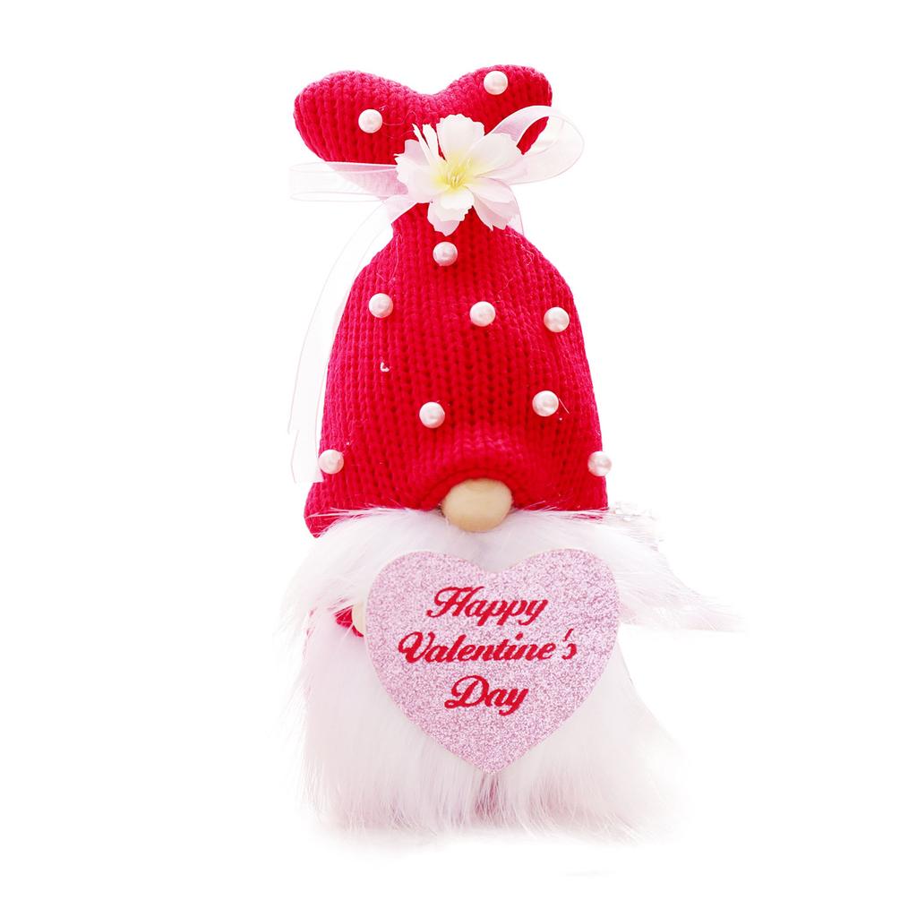 Гном на День Святого Валентина Вязаная Шапка Фигурка Детская Игрушка Декор Принадлежности для Ресторана Столовая Декор Стола