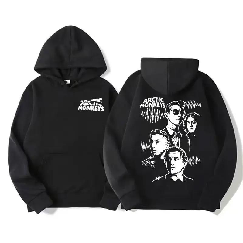 Retro Rock Arctic Monkeys Music Album Graphic Hoodies Men Vintage Oversized Hip Hop Hoodie Punk Sweatshirt Tour Double Sided