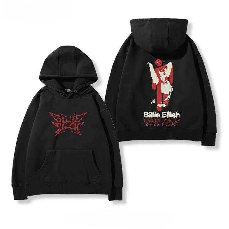 Новая толстовка с капюшоном Billie Eilish 2026 для мужчин и женщин Флисовая Американский кэжуал с капюшоном Мягкая хлопковая толстовка Свободная Уютная и универсальная
