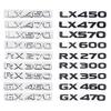 3D ABS Логотип Для Lexus GX470 LX570 LX600 RX350 RX300 Эмблема Цифры Буквы Наклейка Наклейка На Багажник Автомобиля Клейкая Наклейка Аксессуары