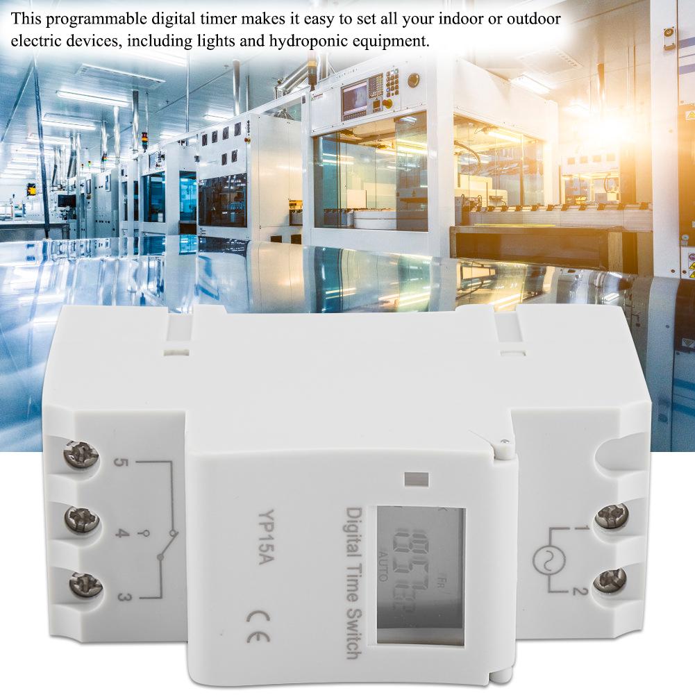 16A Цифровой ЖК-таймер питания Программируемый реле времени (AC220V)