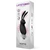 Вибрирующая пуля Hopye Black Silicone Bunny