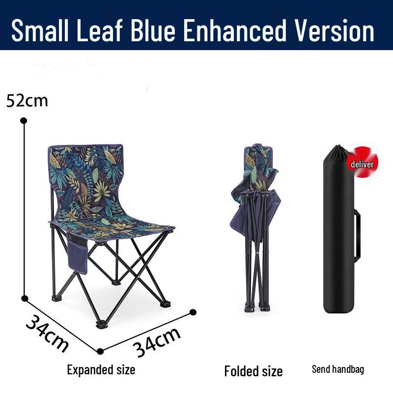 OIMG Portable Folding Camping Stool with Backrest