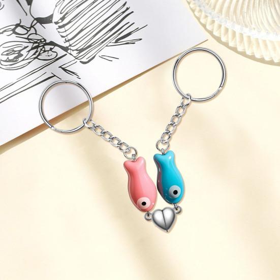 Керамические рыбки парные брелки магнитный ремешок в форме сердца парные подвески для телефона парные вещи подарки на день святого валентина