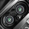 LQLT3 2pcs Car Auto Water Cup Slot Non-Slip Mat Accessories For Skoda Octavia MK2 MK3 2 3 A7 Fabia Karoq Kodiaq Superb Rapid Kamiq