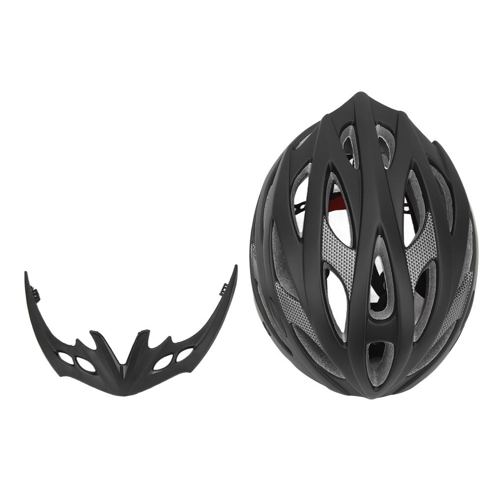 Bike Helmet Stylish Lightweight Ventilated Heat Dissipation One Piece Design Cycling Helmet for Mountain Road Bike Black