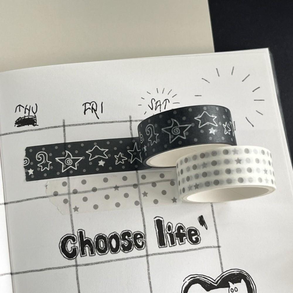 Colored Paper Tape Set Wings Pentagram Hand Account Tape New Stationery Stickers For Scrapbook