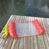 Water Hammock with Ergonomic Headrest Fruit-Shaped Inflatable Lounger Bed Swimming Pool Float Water