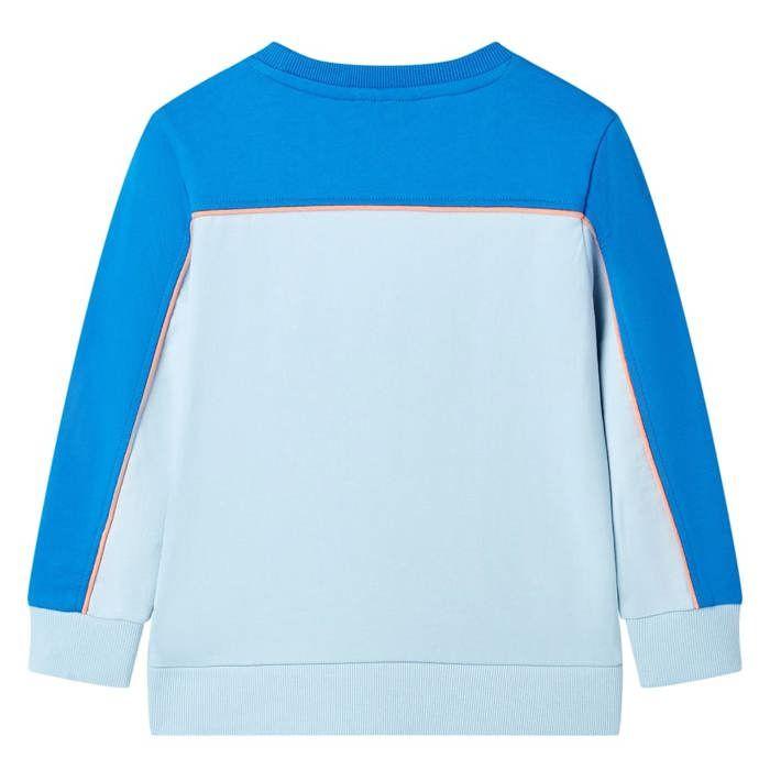 Sweatshirt pour enfants bleu vif et bleu clair 92/104/116/128/140
