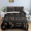 Constellation King Queen Duvet Cover Astrological Bedding Set for Kids Teens Adults Psychedelic Tarot Astrology Soft Quilt Cover