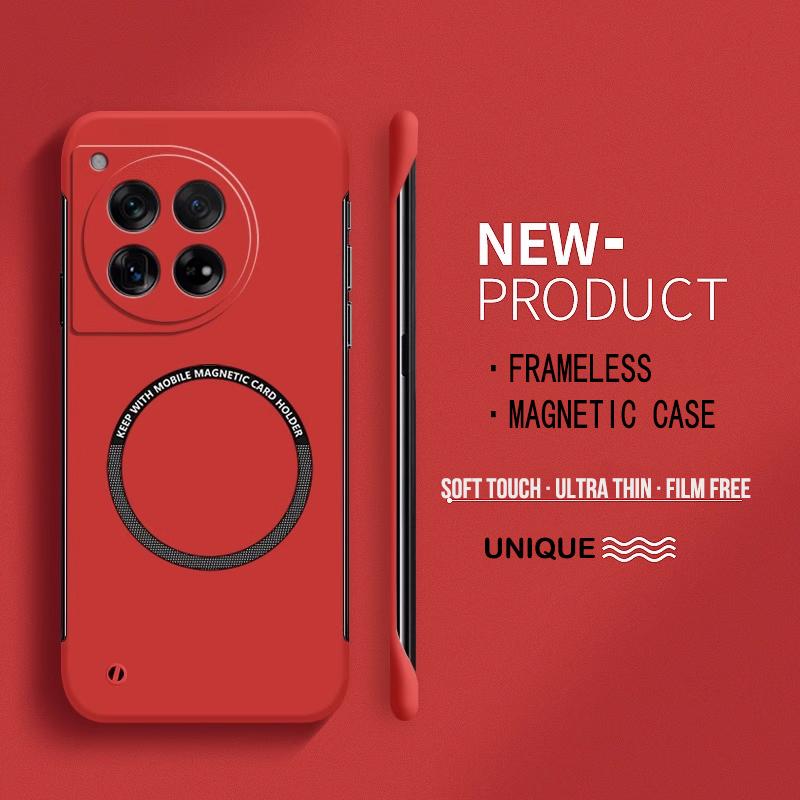 Ультратонкий жесткий магнитный чехол для телефона из поликарбоната без рамки для Magsafe Oneplus 12 12R 11 11R 10T 10R 10 Pro матовый цветной однотонный чехол