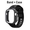 Чехол из ТПУ + Силиконовый ремешок для Apple Watch Band ultra 49 мм 42 мм 38 мм Спортивный ремешок для iwatch series9 8 7 6 SE 5 4 45 мм 44 мм 40 мм 41 мм