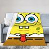 Anime SpongeBob SquarePants Blankets Flannel Awesome Warm Throw Blankets for Coverlet Textile Decor