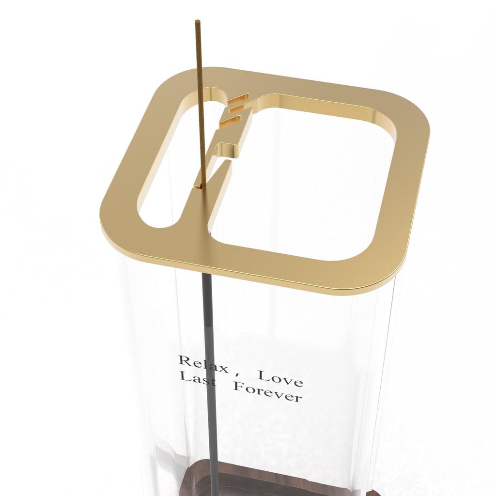 Подставка для благовоний Fly Легко чистить Стеклянная Стильная подвесная подставка для благовоний Подставка из орехового дерева INVAVO Прозрачный дизайн Наслаждайтесь превосходным ароматом и