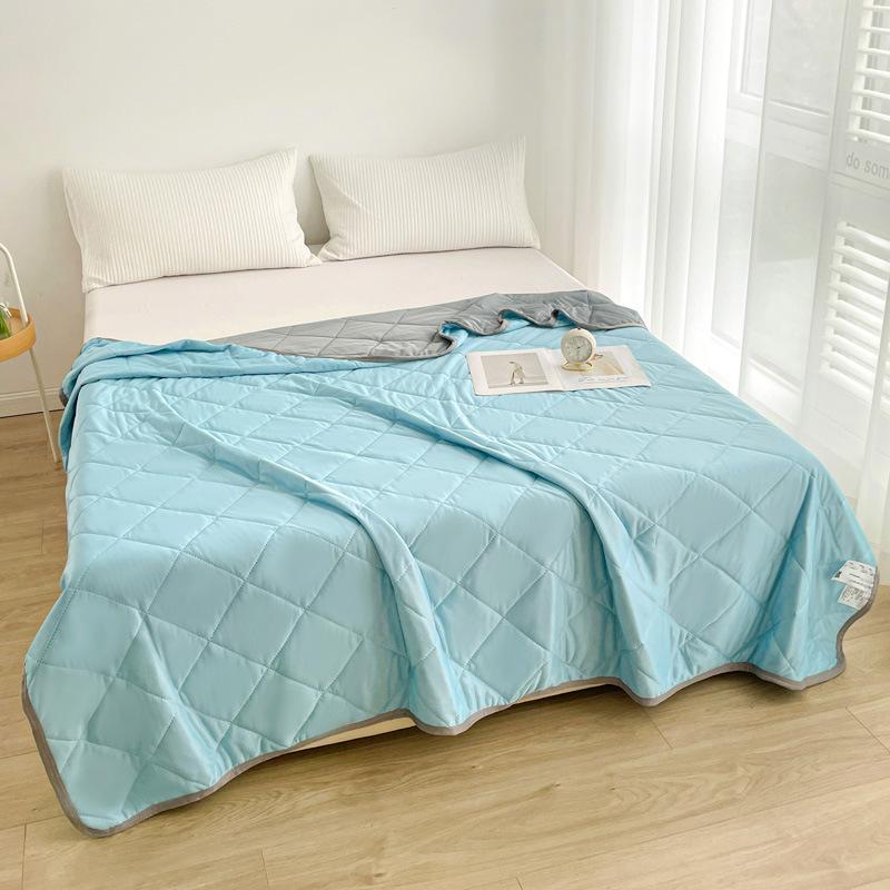 Прохладное летнее одеяло однотонное летнее одеяло из ледяного шелка односпальное и двуспальное машинная стирка подарок кондиционер тонкое одеяло