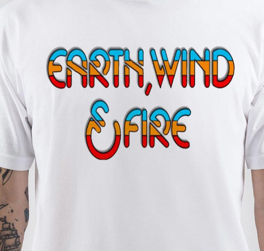 HOT NEW Earth Wind amp Fire logo white T-Shirt short sleeve All sizes XZ920