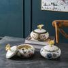 Американская ретро керамическая шкатулка для украшений - Европейский стиль, органайзер для домашнего хранения и ремесленное украшение