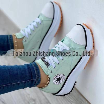 Женские парусиновые туфли на толстой подошве 2022 года, размер 43 — повседневный стиль Cross-Border