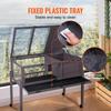 VEVOR Tortoise Habitat, Wooden Tortoise House Indoor & Outdoor, Rolling Tortoise Enclosure with Light Stand