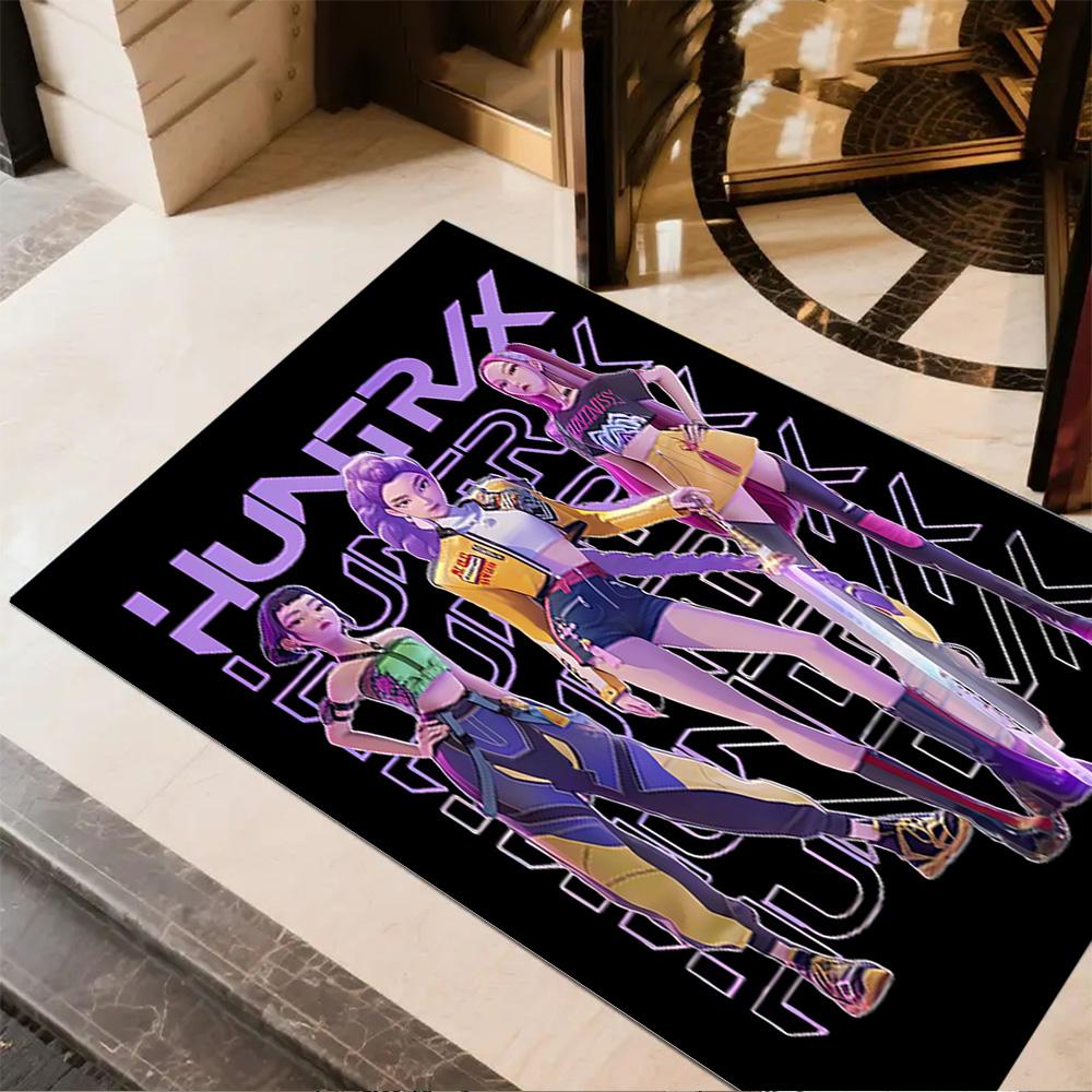 1pc k-pop demon hunters rug home carpet design for bedroom gift