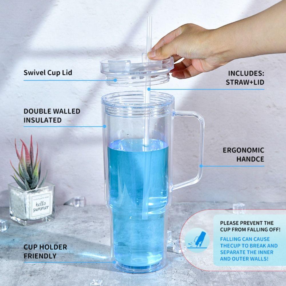 Предварительно просверленные отверстия Снежный шар Тамблер Вместимость 40 унций Блестящий снежный шар НОВЫЕ Кружки Мейсона Посуда для напитков