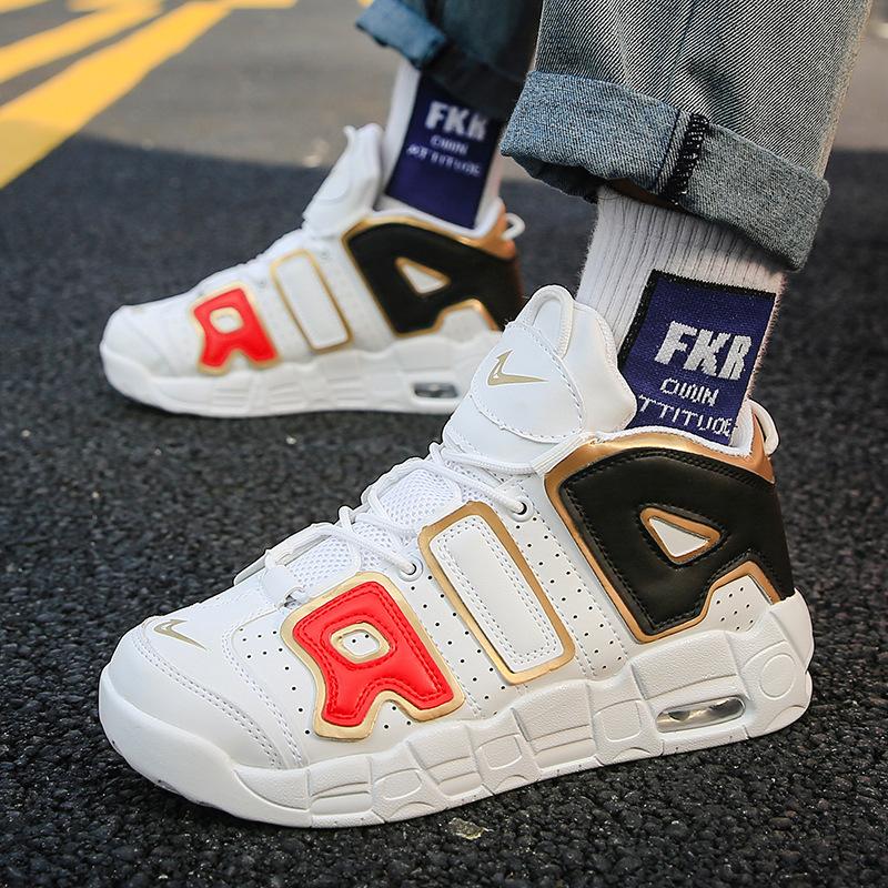 Импортная мужская обувь больших размеров, осенне-зимняя, новая мужская спортивная обувь с высоким верхом на воздушной подушке, модная студенческая баскетбольная обувь