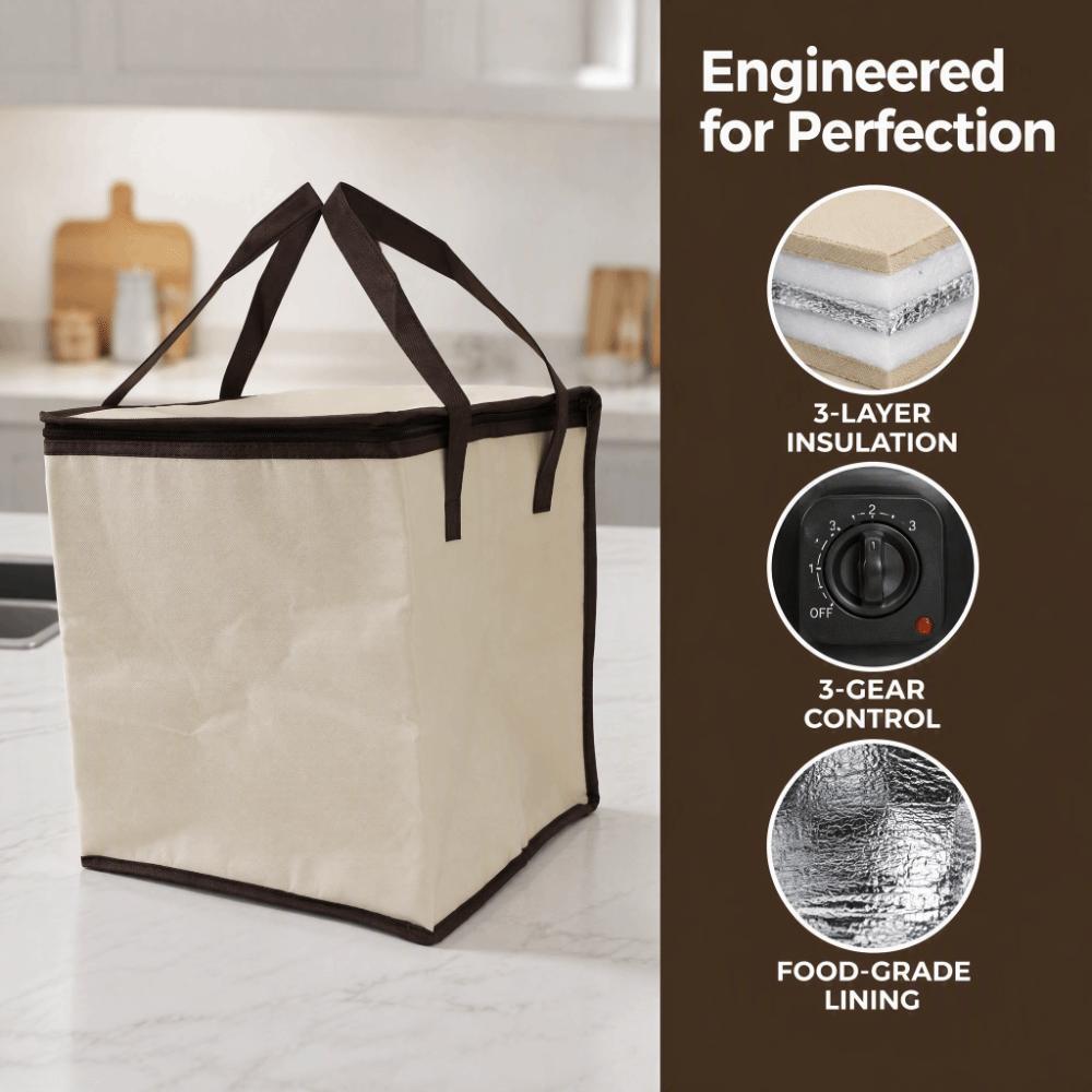 3 Gear Temperature Control Dough Proofing Box Foldable Dough Warming Box Dough Proofer Home Kichen