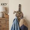 Cat Shape Hook Butt Wooden Hook, Double with Strong Adhesive Backing Wall Entryway Storage Durable Cat-Shaped Decorative for Keys Bags Towels
